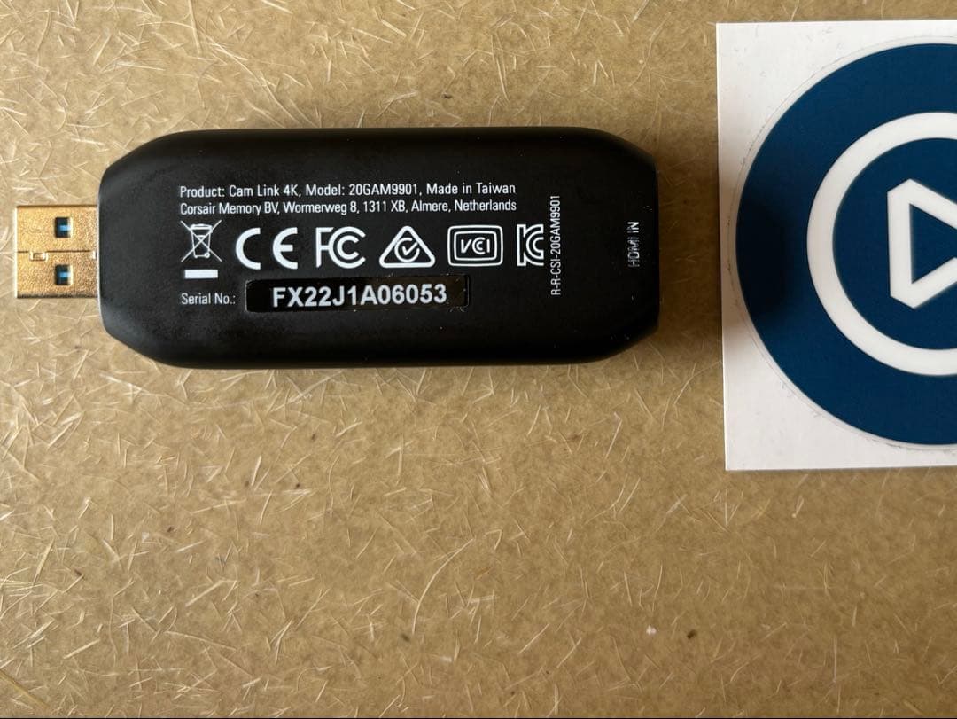 Elgato Cam Link 4K 動作確認済