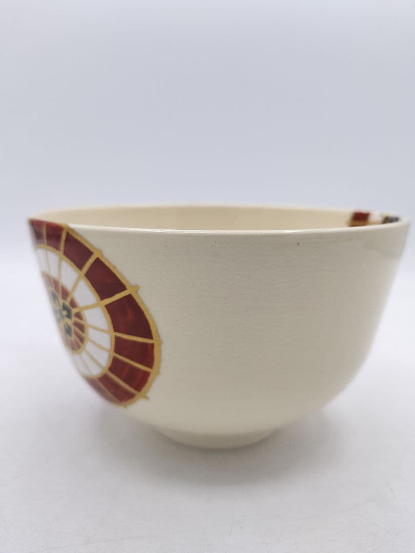 c878【新品・未使用】茶碗 紅白傘 伊藤東山 紙箱 茶道具