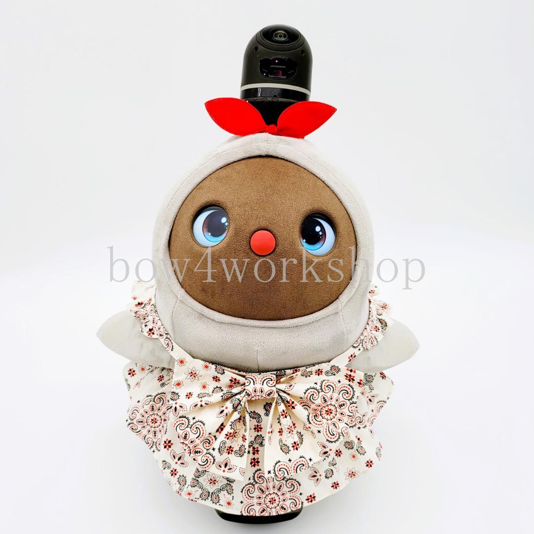 ラボットの服ハンドメイド　リボンチュニックワンピース（バンダナオフホワイト））
