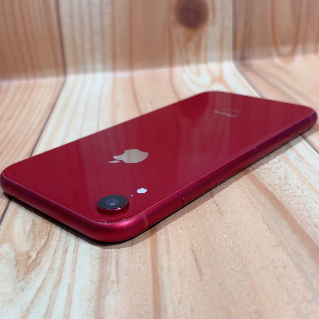 SIMフリー 本体 iPhone XR 128 GB 617 レッド 電池交換済