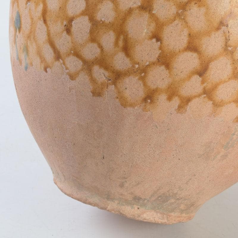 中国　唐三彩　神獣　双耳壷　花入　時代箱　V　9922A
