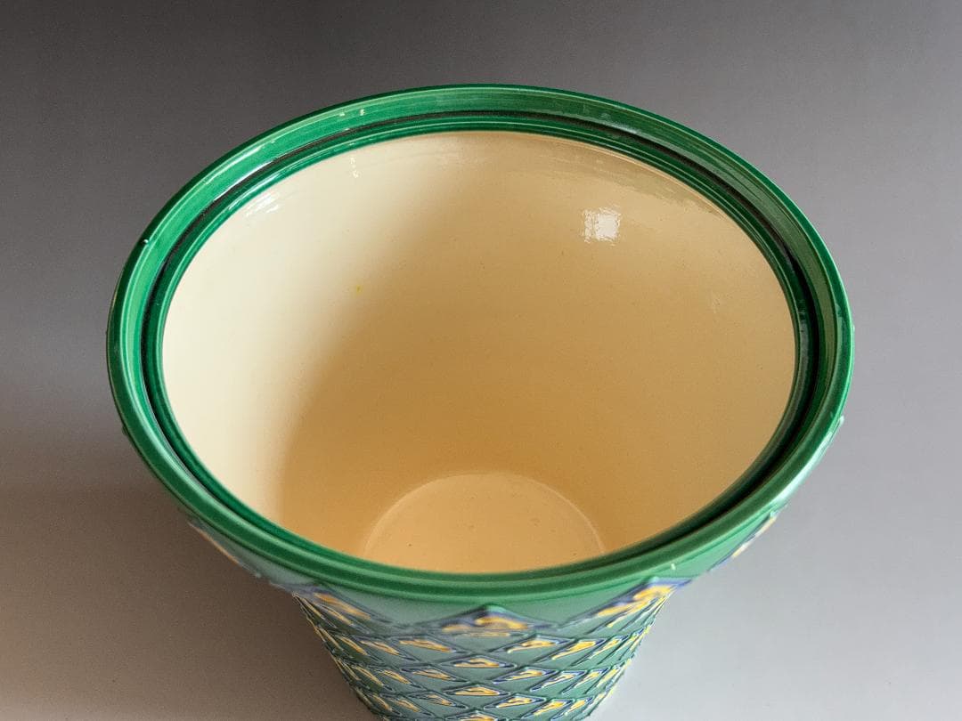中村翠嵐　青交趾　鱗鶴　水指　茶道具