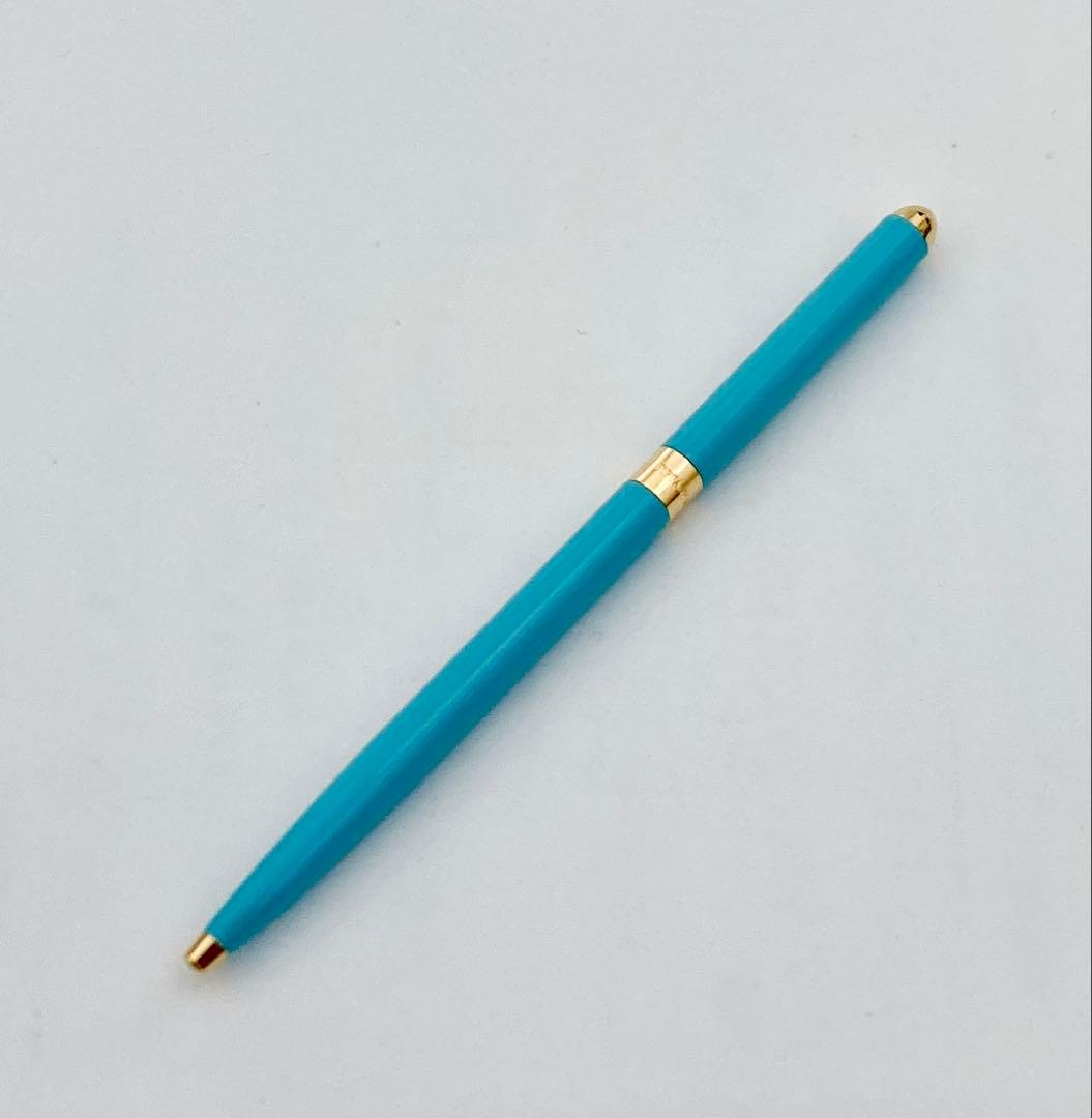 ドイツ製◆ティファニー高級ボールペン ブルーラッカーパース Tiffany 美品