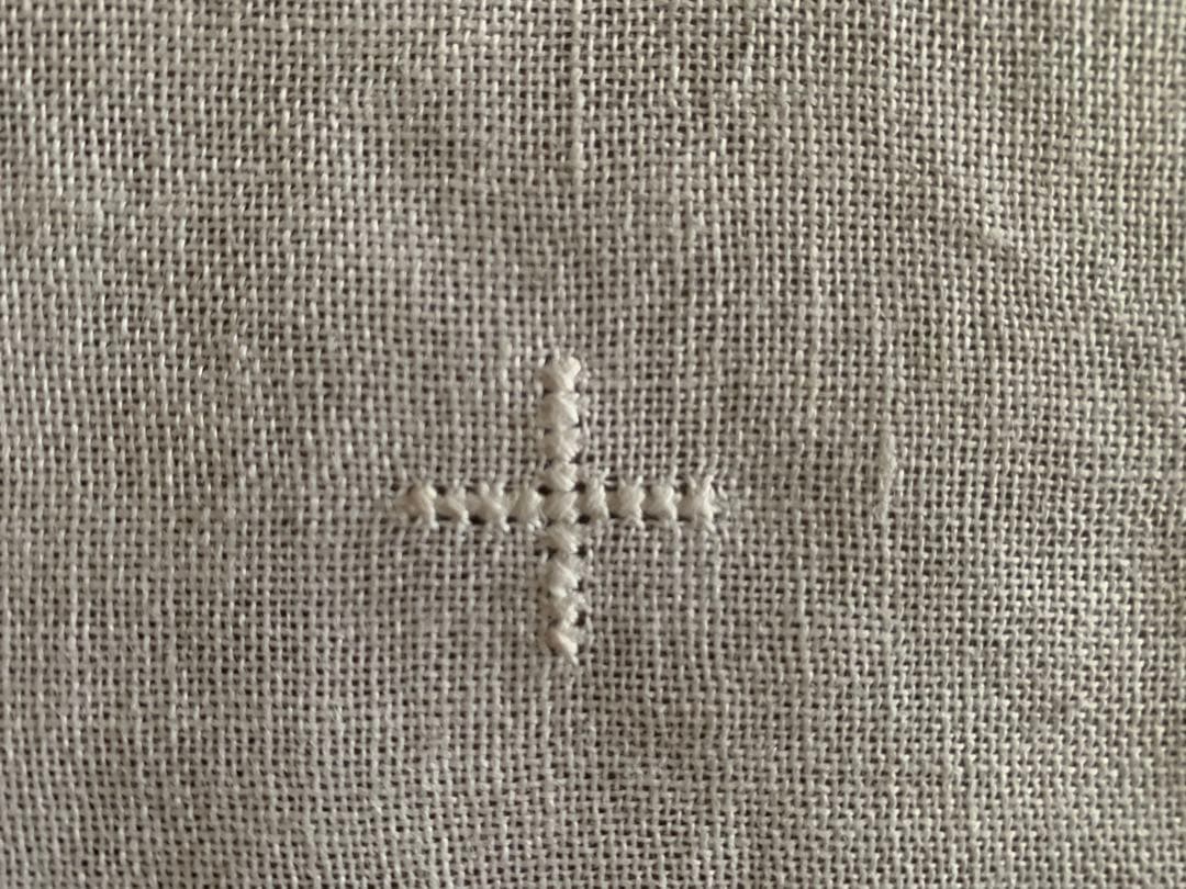 ヴィンテージ⭐︎刺繍入りリネンテーブルクロス