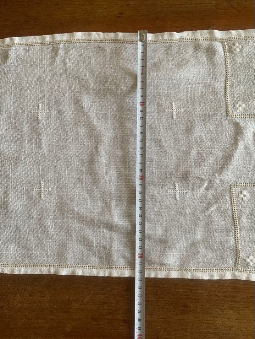 ヴィンテージ⭐︎刺繍入りリネンテーブルクロス