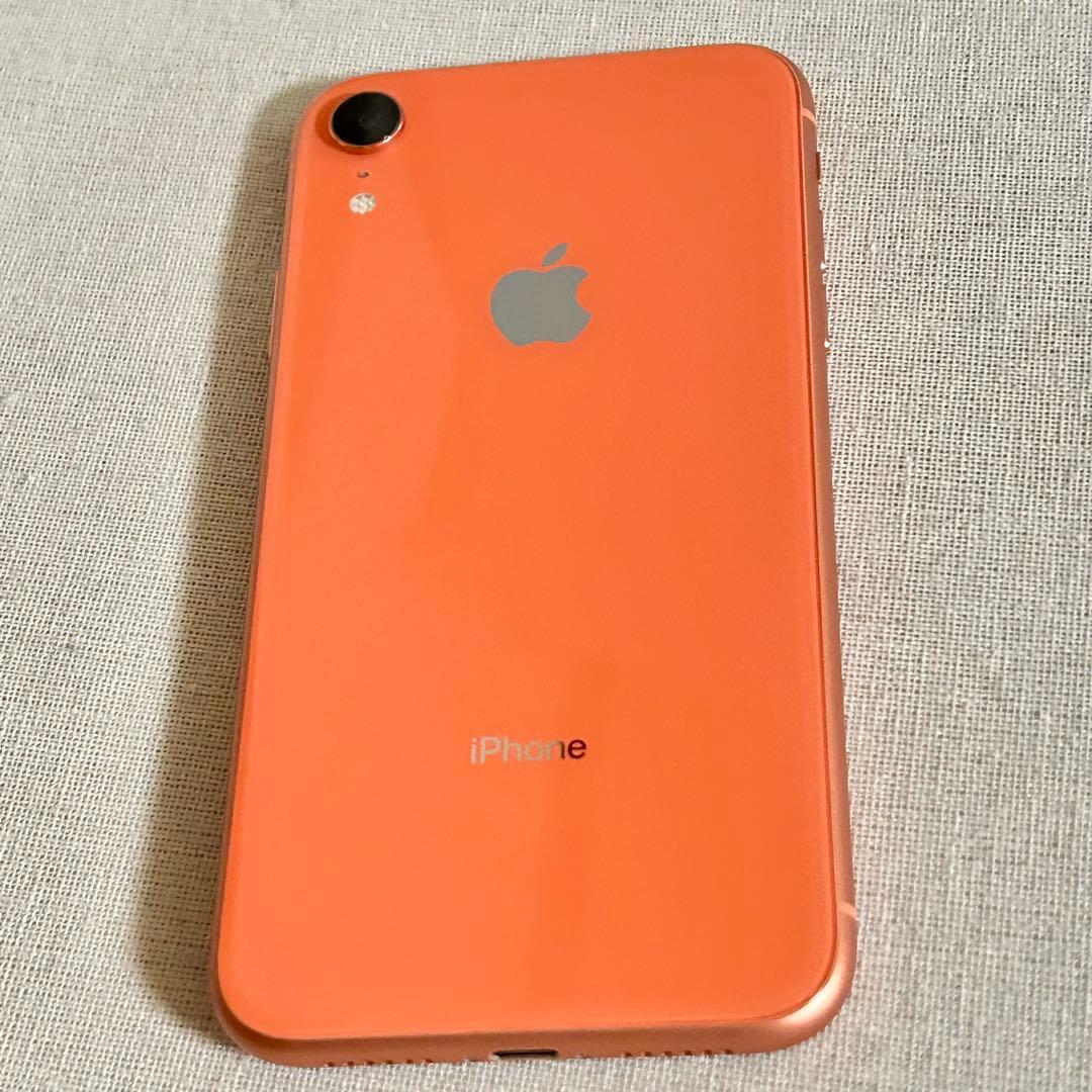【超美品】iPhoneXR コーラル　64GB 箱・説明書付　SIMロック有