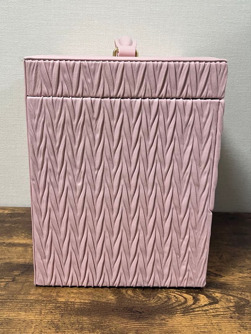 Francfranc コスメボックス ピンク エンボス加工 フランフラン