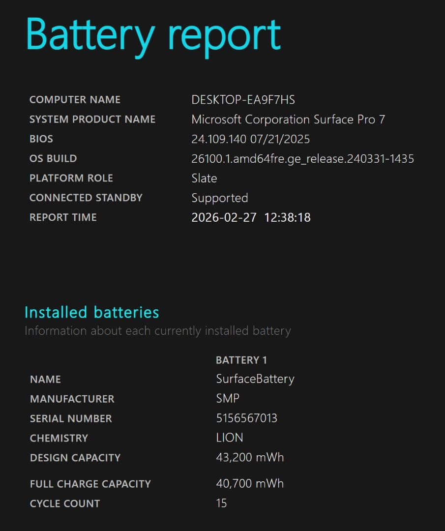 バッテリー良好✨️Surface Pro7 i5/メモリ8GB/SSD256GB