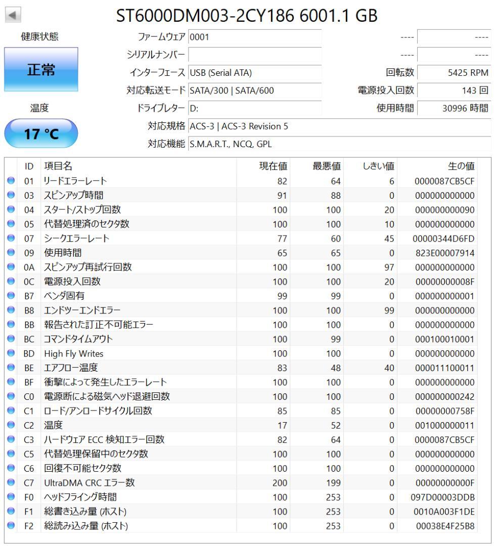 Seagate Barracuda 6TB 内蔵型HDD