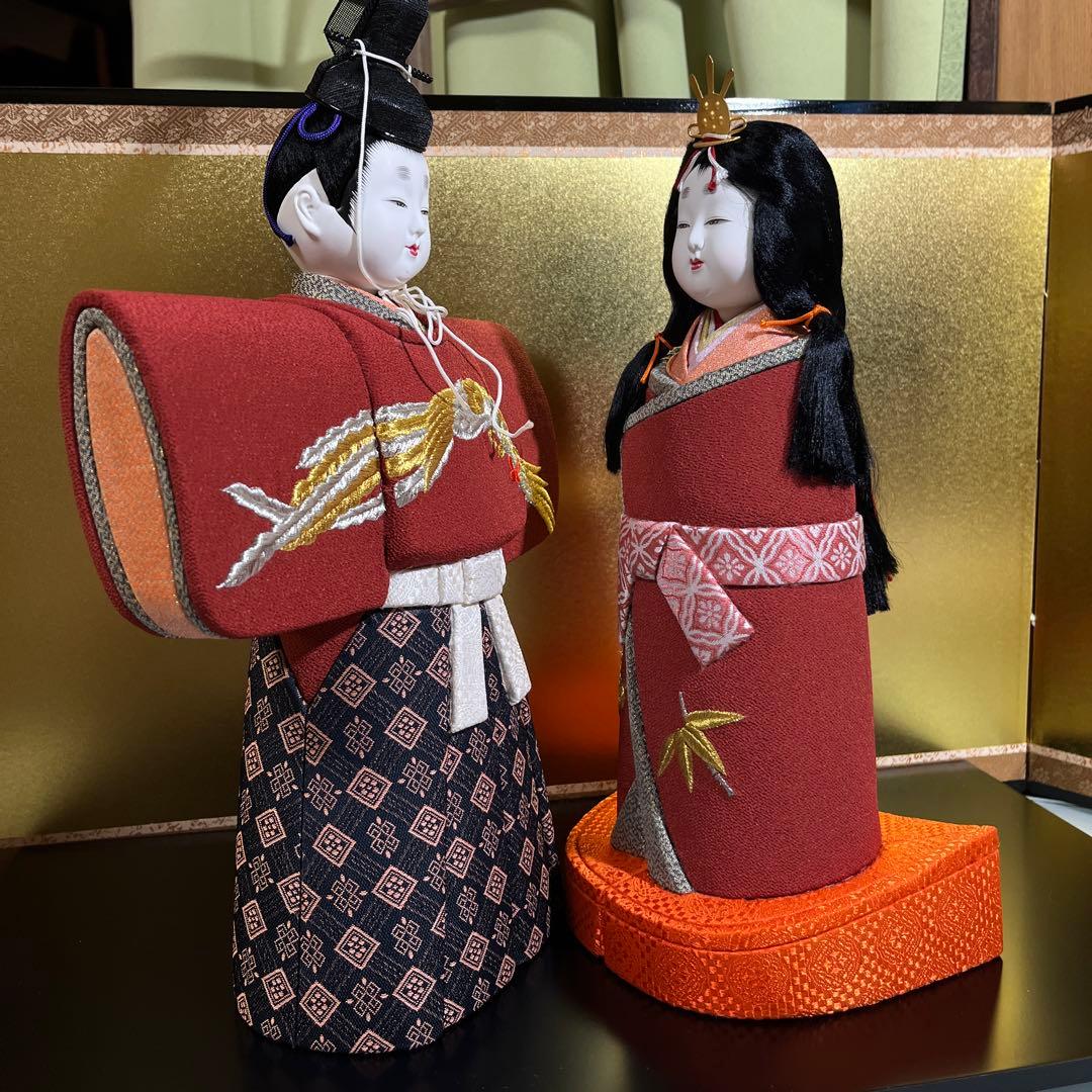 江戸木目込人形　親王飾り　お雛様　立ち雛　木目込人形　雛人形