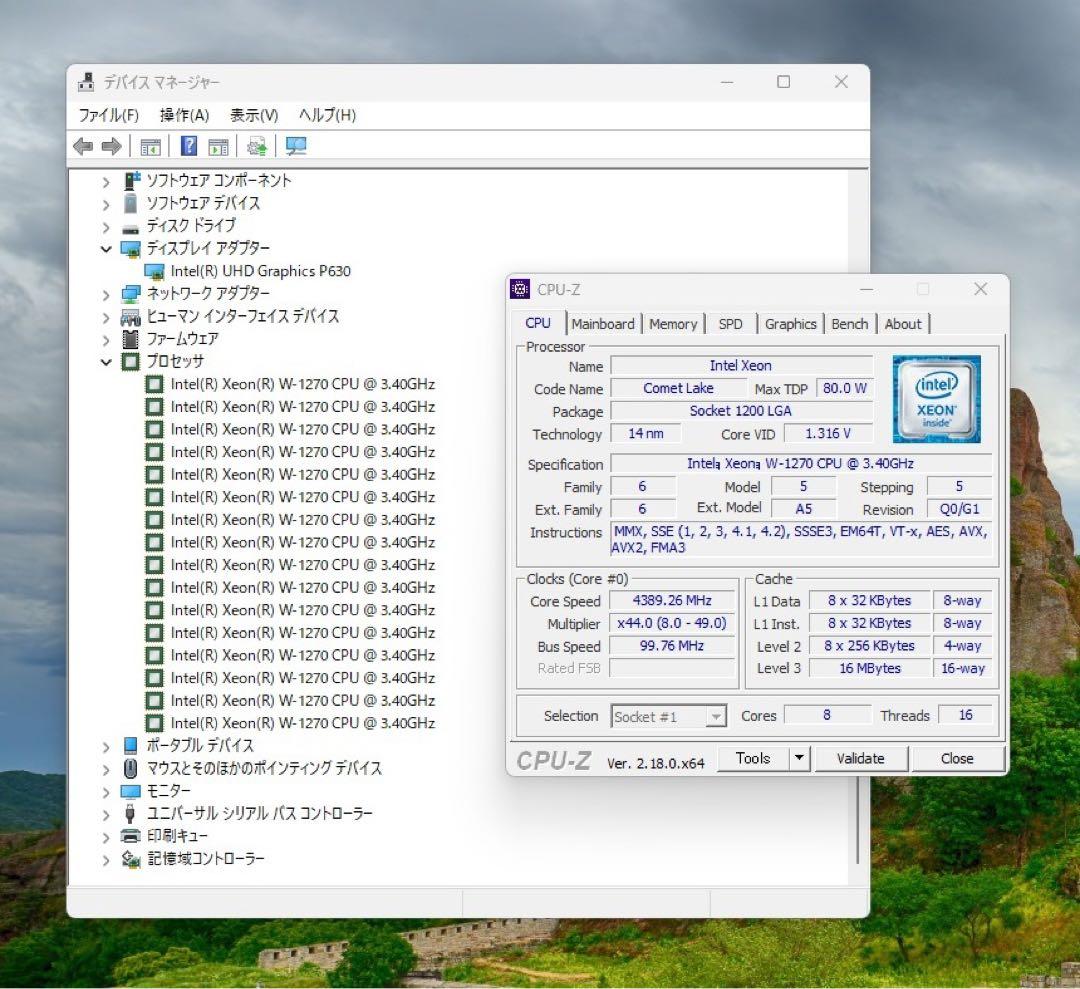 ★高性能CPU★Intel Xeon W-1270★W480チップ用