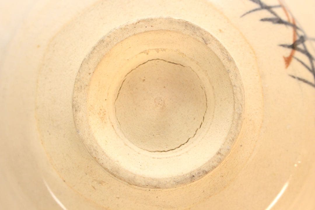 No5158 尾形乾山　葦文茶碗　直径14cm 茶道具　茶器　抹茶碗　送料無料