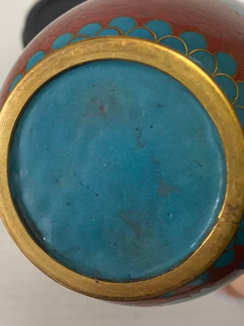 景泰蓝 銅胎掐絲琺瑯 年代物 骨董品