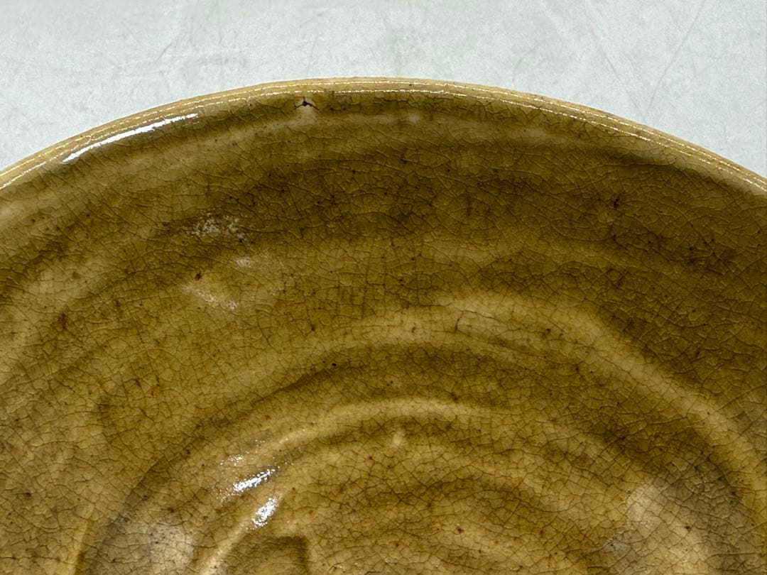 時代　黄瀬戸　お茶碗　木箱付　茶道具　送料込み260305