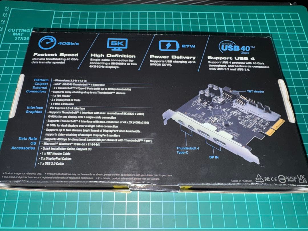 ASRock Thunderbolt 4 AIC R2.0 拡張カード 未使用
