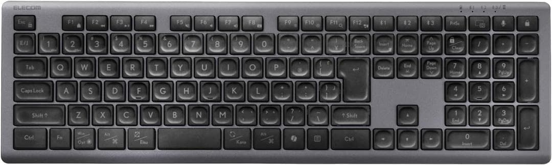 【美品】エレコム ワイヤレスキーボード TK-PN10FMPABK