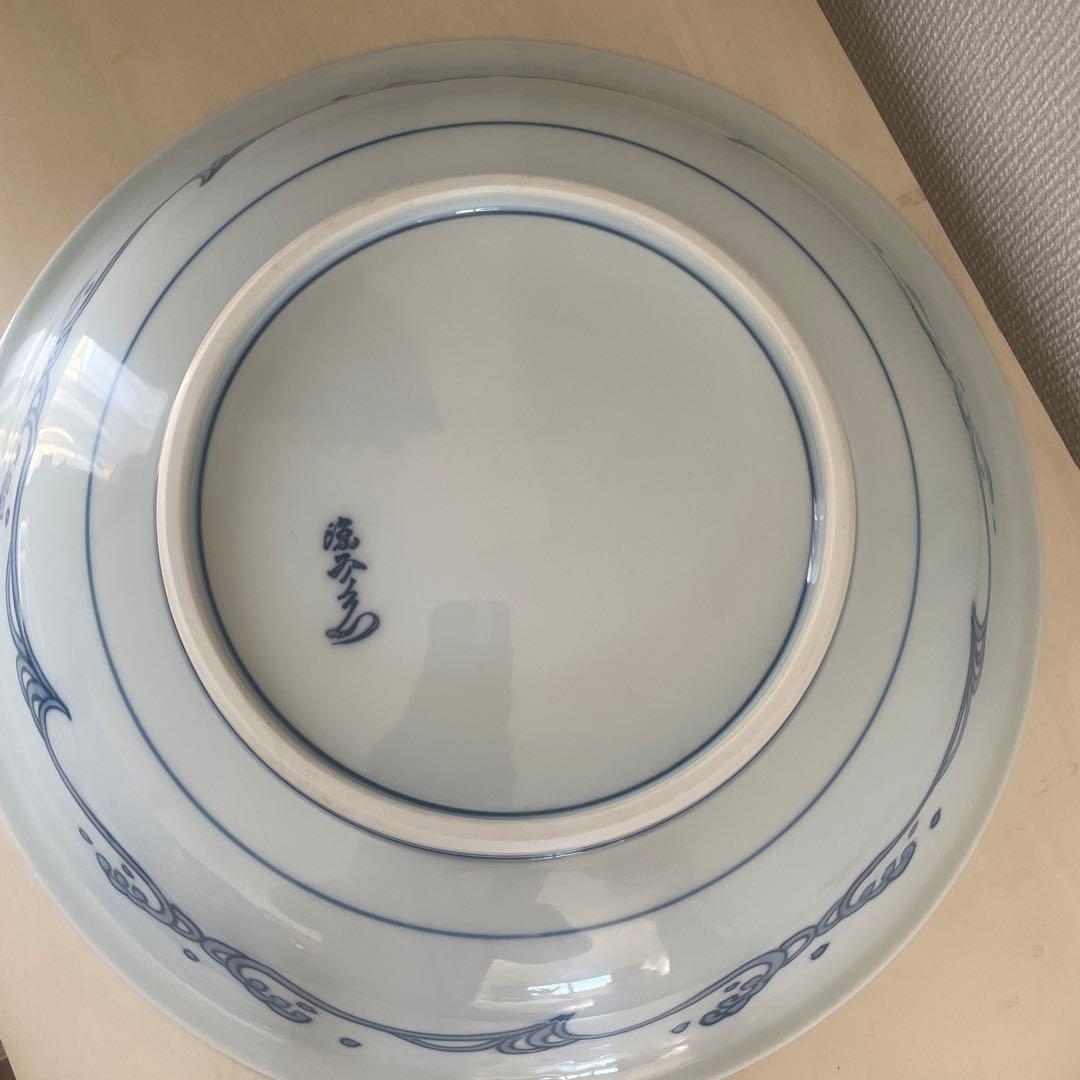 専用です新品未使用　源右衛門　有田焼　染付　蟹　大皿約36.5 木箱あり