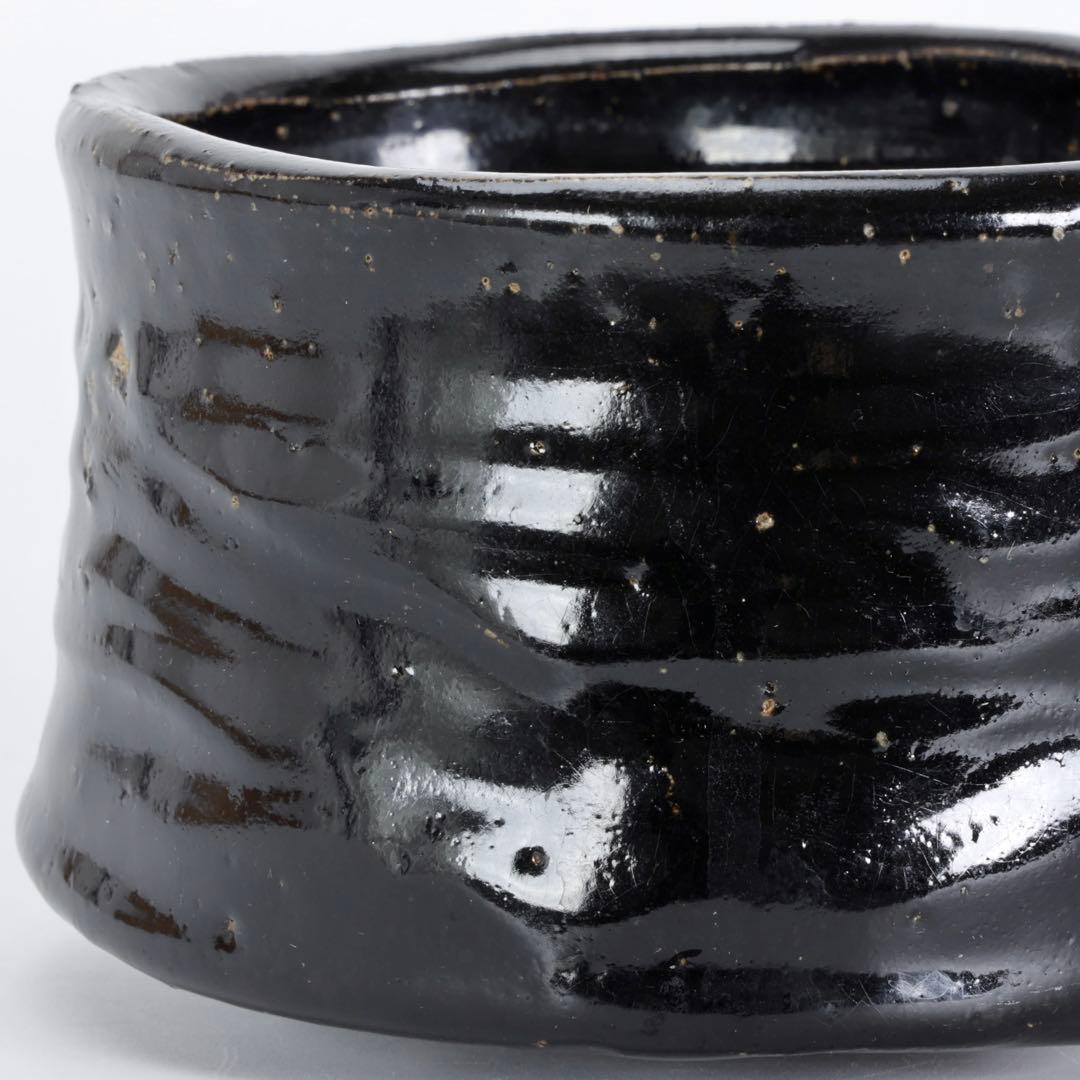 天正美濃黒茶碗 抹茶腕 時代箱付 古窯 茶道具 美濃焼 時代物 古美術品 骨董品