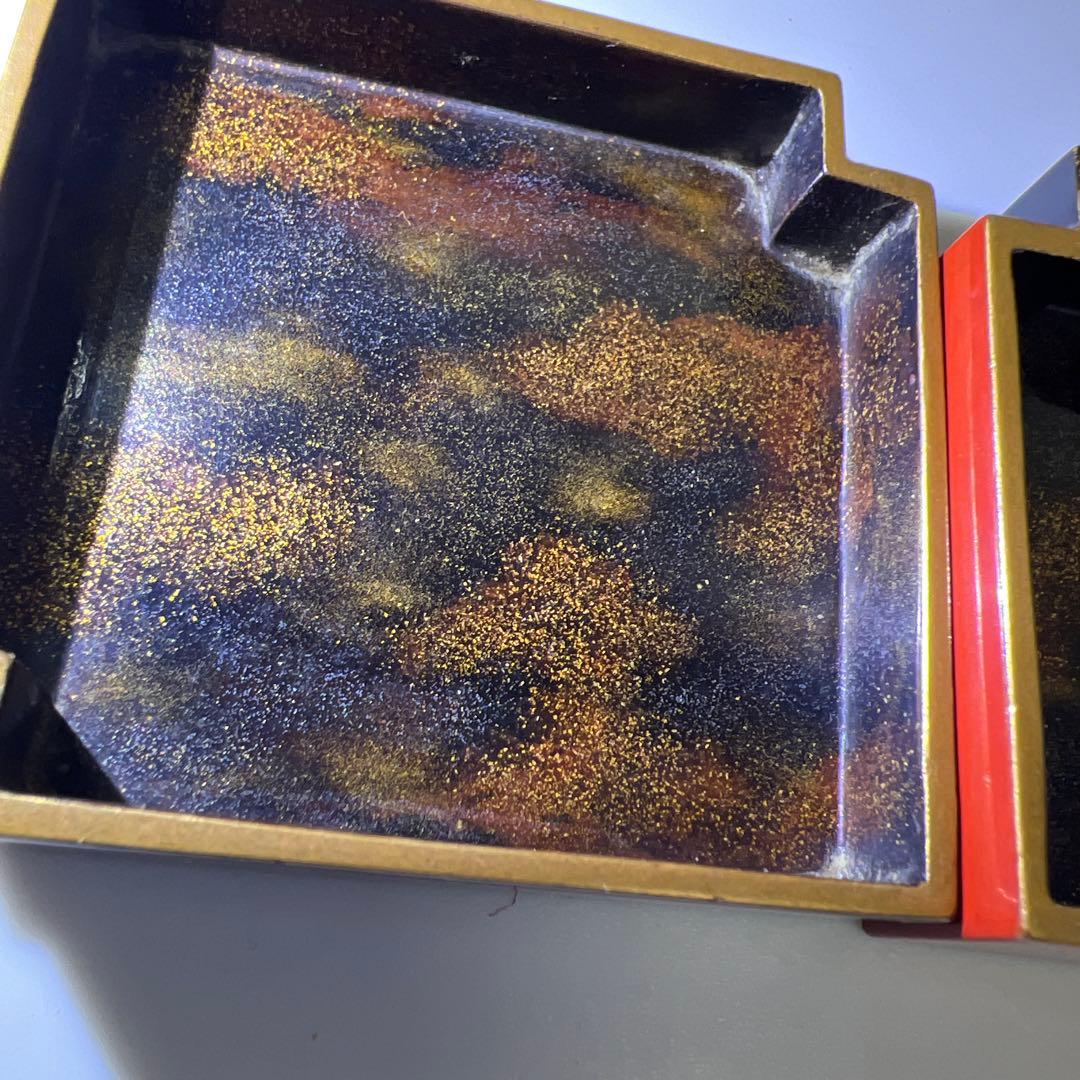 時代　蒔絵人物内梨地香合　共箱　幅約5.5㎝　東Y8-0331☆2Fトヒコ