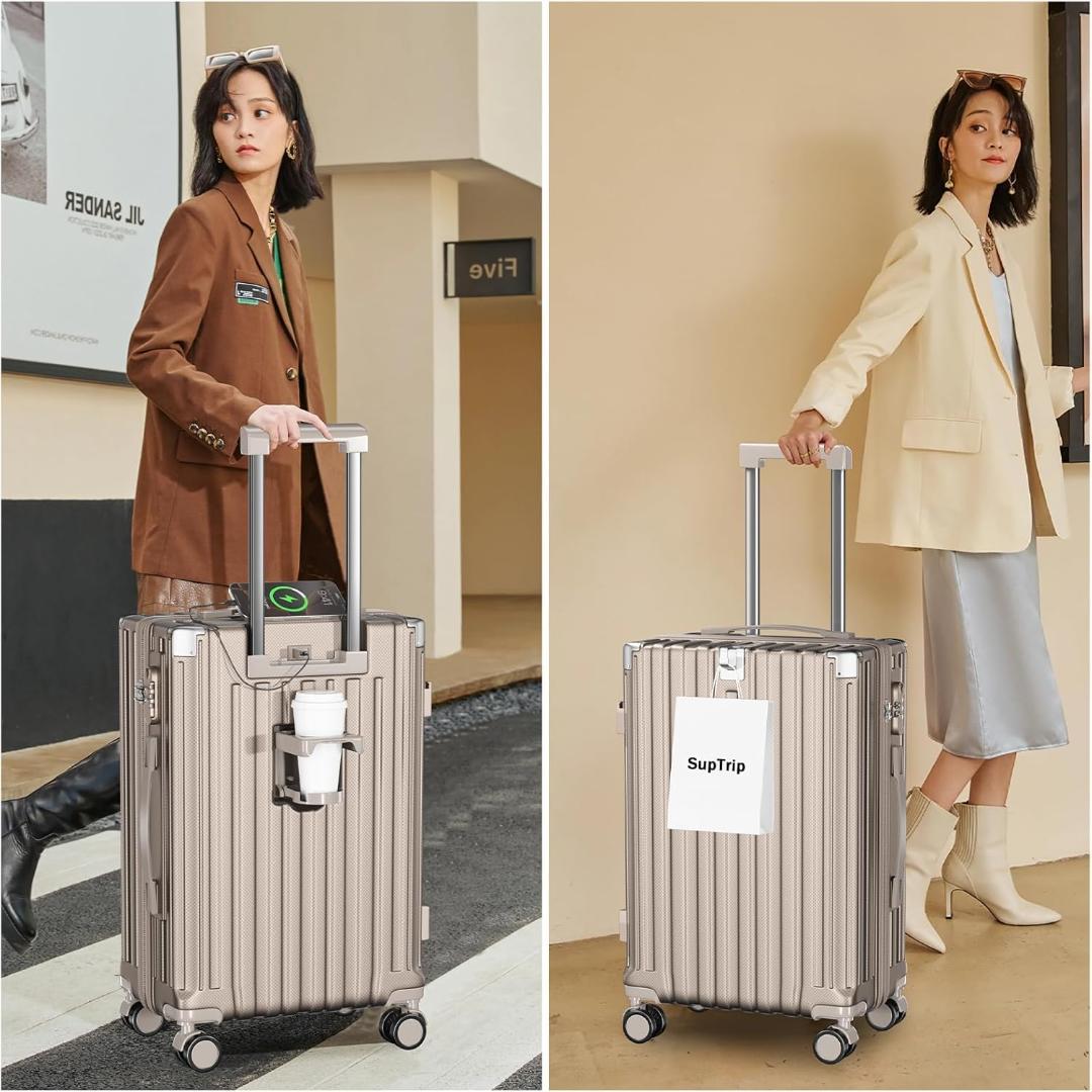 スーツケース Sサイズ シャンパンゴールド ✦ 機内持ち込み USB 多機能