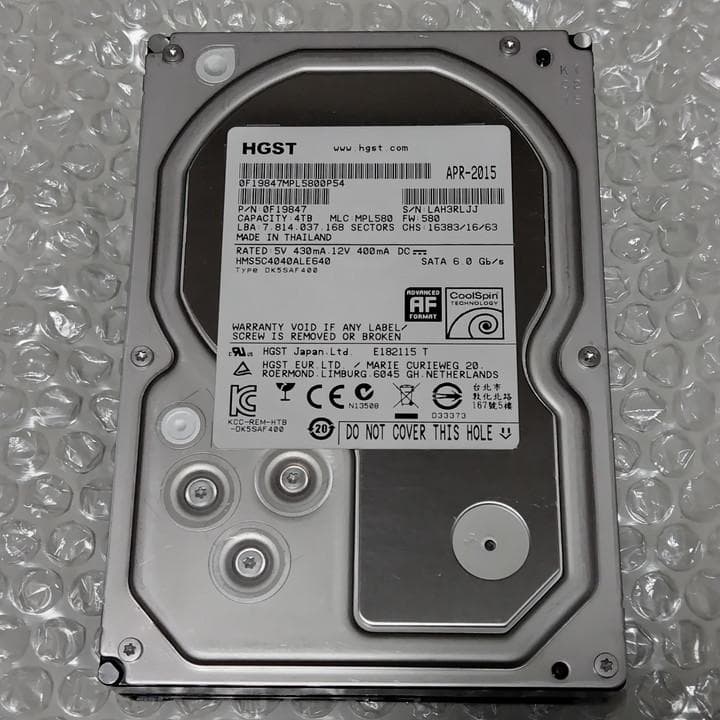 HGST 3.5インチ HDD 4TB