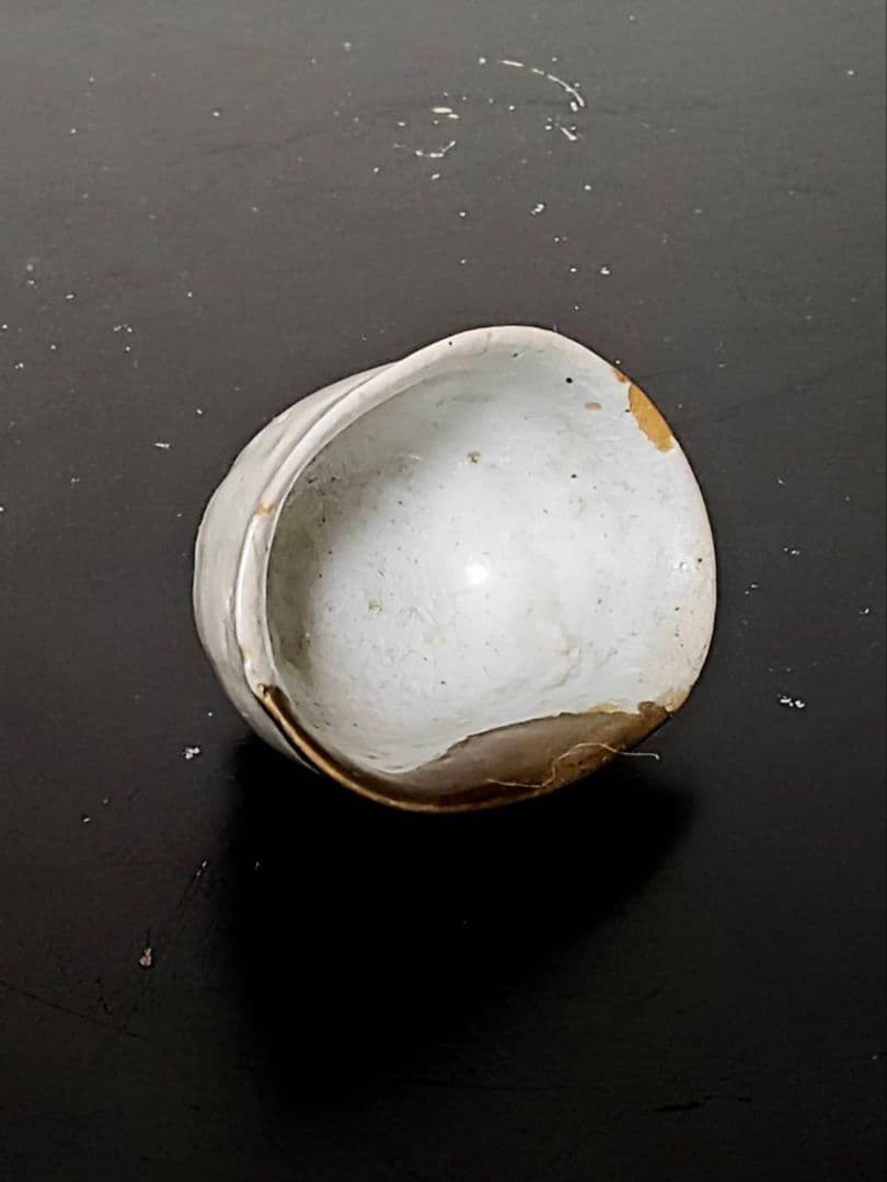 初期伊万里白磁杯　江戸時代初期　生掛け　酒器　古美術　物原発掘品