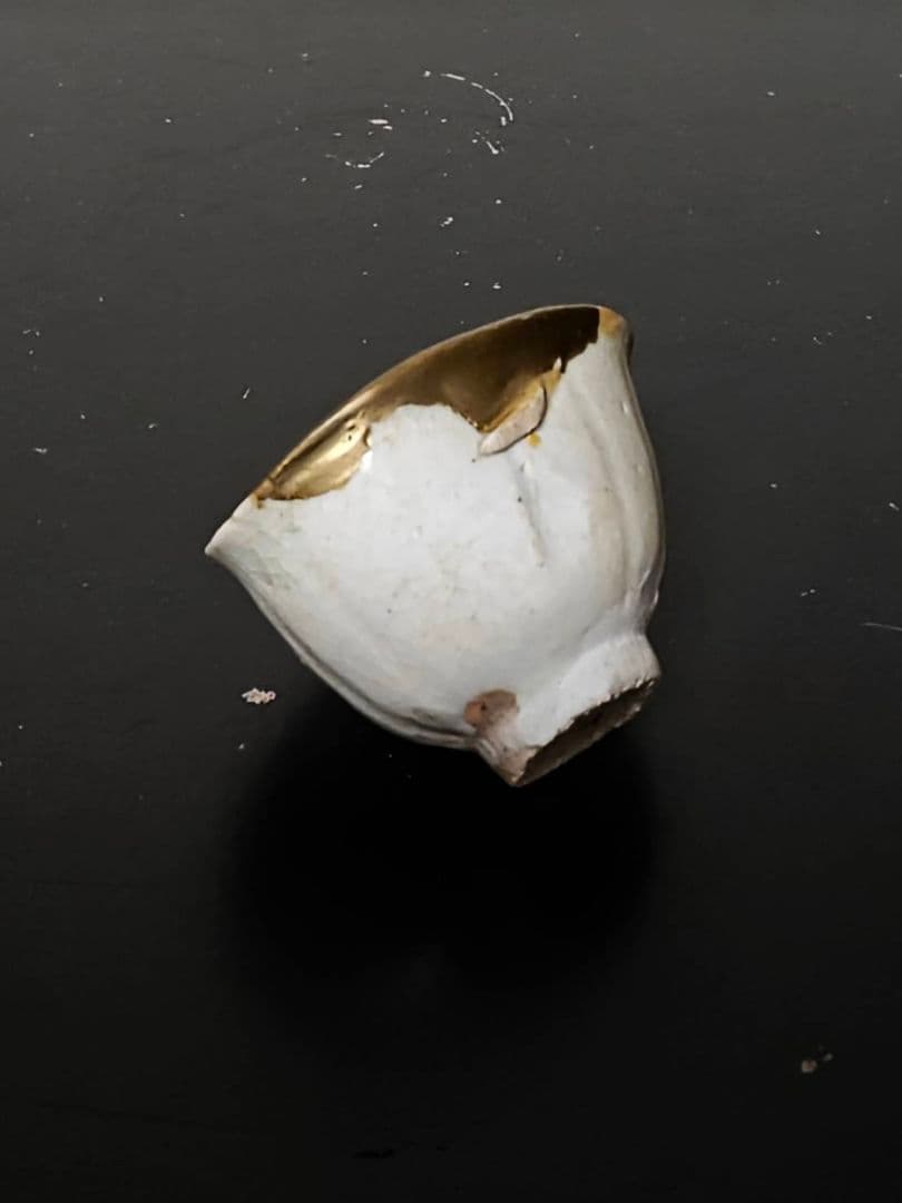 初期伊万里白磁杯　江戸時代初期　生掛け　酒器　古美術　物原発掘品