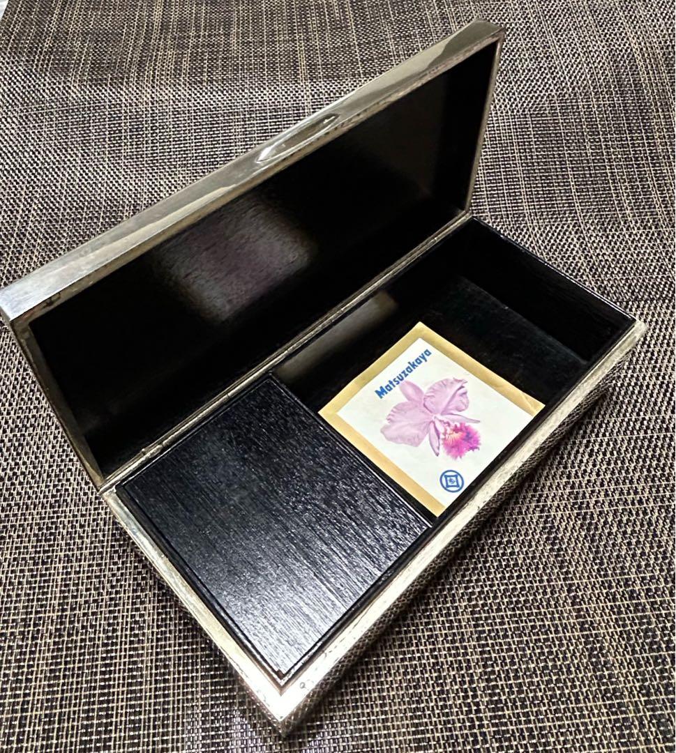 銀 ヴィンテージ オルゴール付き小物入れ 古美術骨董品