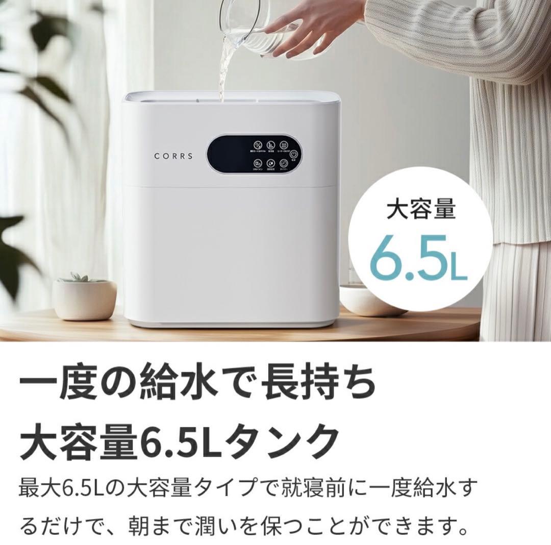 加湿器 大容量 ハイブリッド加湿器 卓上加湿器 除菌機能付 ヒーター機能付