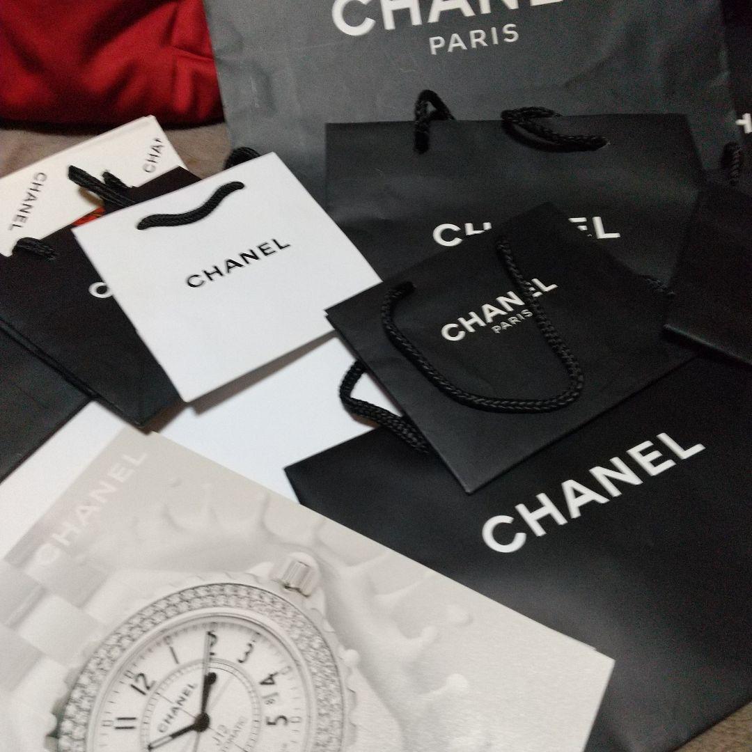 正規品 銀座 新橋本店CHANEL 紙袋 セット 黒と白