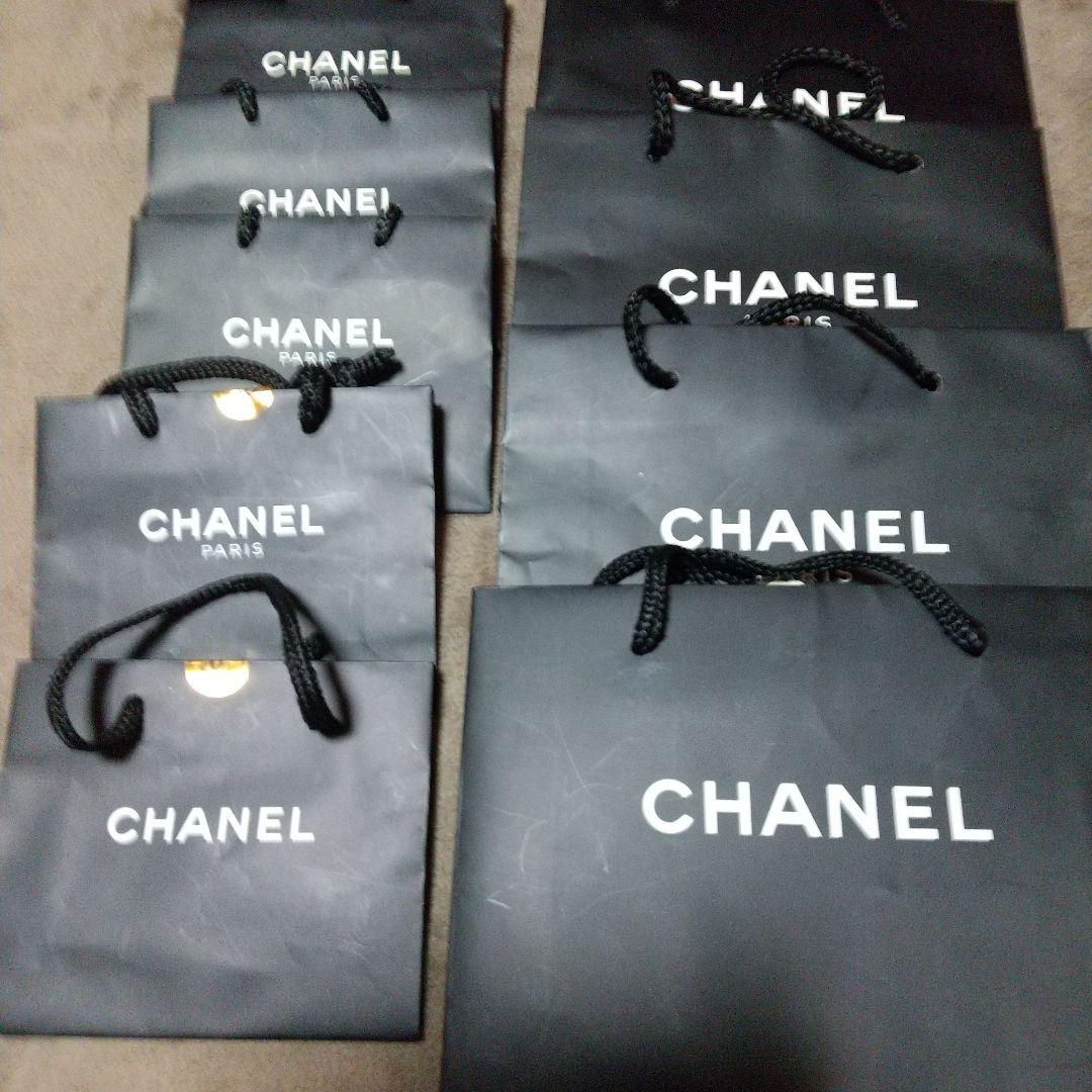 正規品 銀座 新橋本店CHANEL 紙袋 セット 黒と白