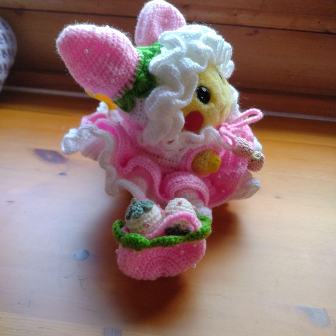 かぎ針編み ピカチュウ いちごのドレスハンドメイド