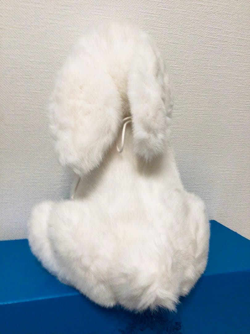 1970s 仏パリ老舗店購入 アンティーク 高貴 ぬいぐるみ 等身大 白うさぎ