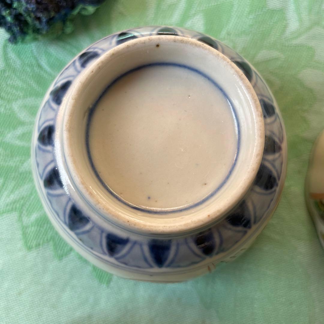 古伊万里　金彩　色絵　湯呑み茶碗　2客