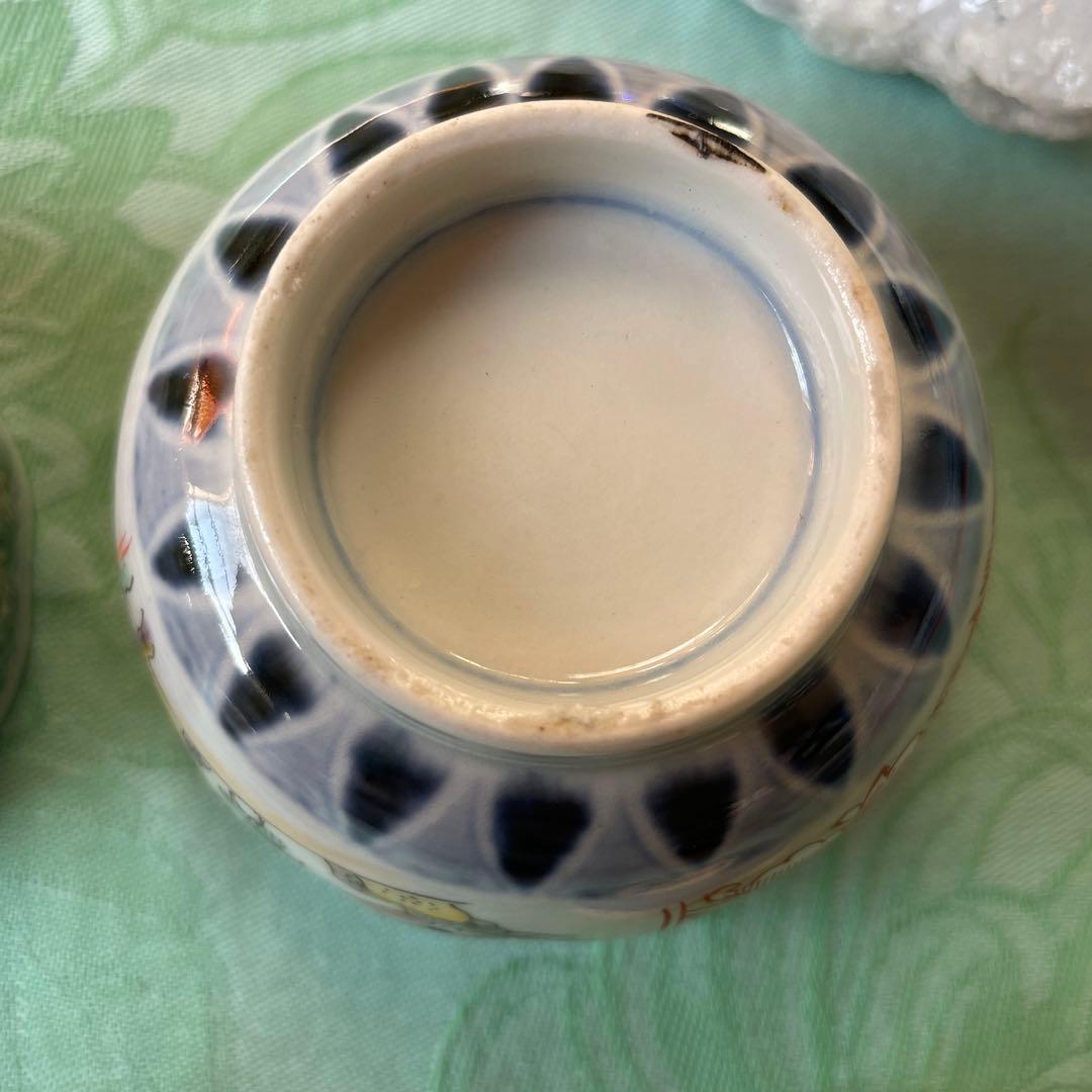 古伊万里　金彩　色絵　湯呑み茶碗　2客