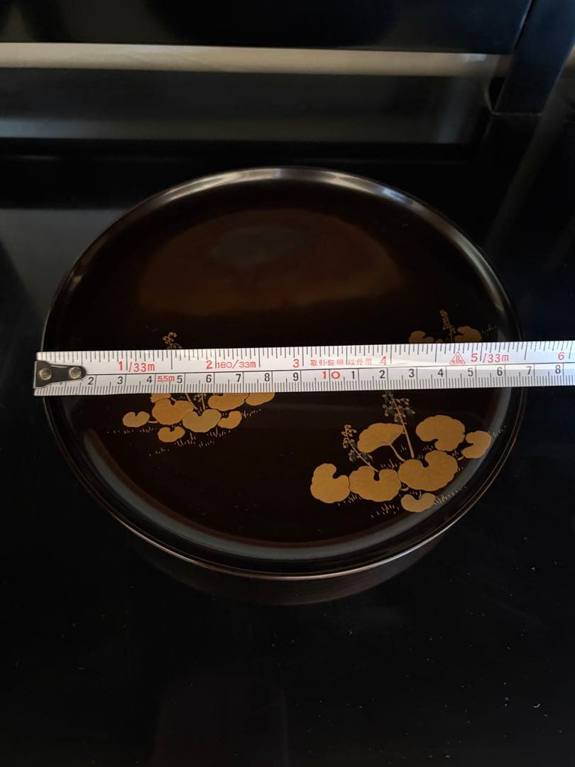 【名家蔵出し 生出し品】 漆器の菓子器4枚セット 季節の草花