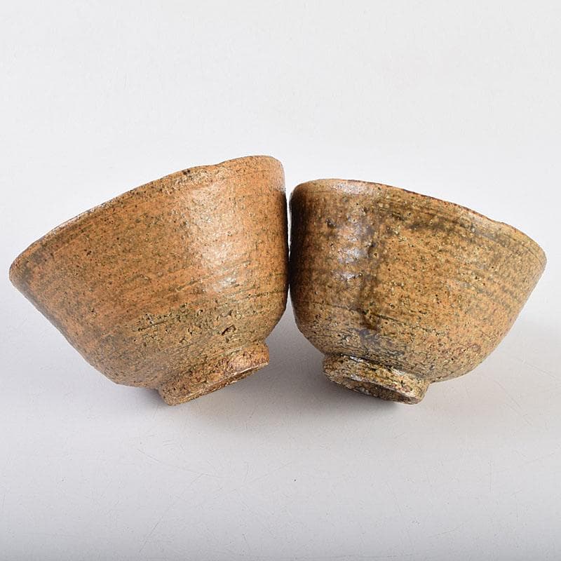 茶道具　楽浪窯　岡正一郎作　伊羅保茶碗　数茶碗　十客　共布共箱　M　R9550H