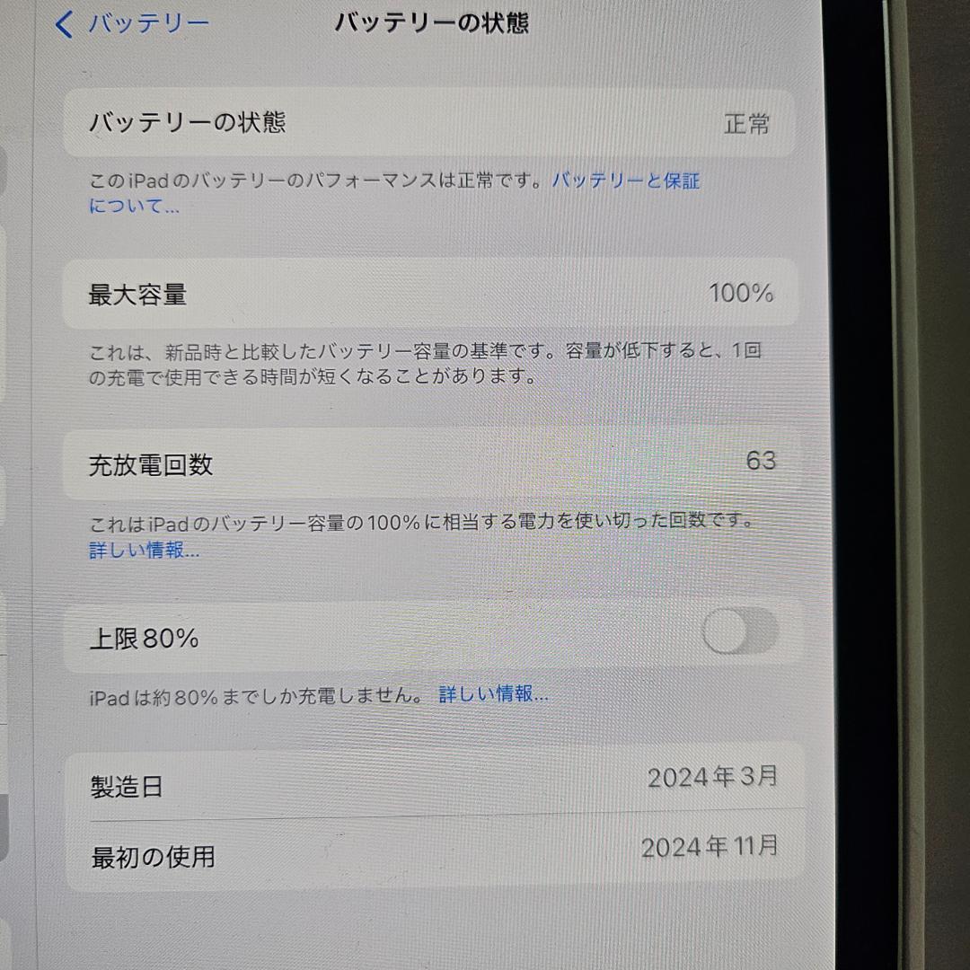 超美品 iPad Pro M4 11インチ 256GB WiFi 全付属品有 銀