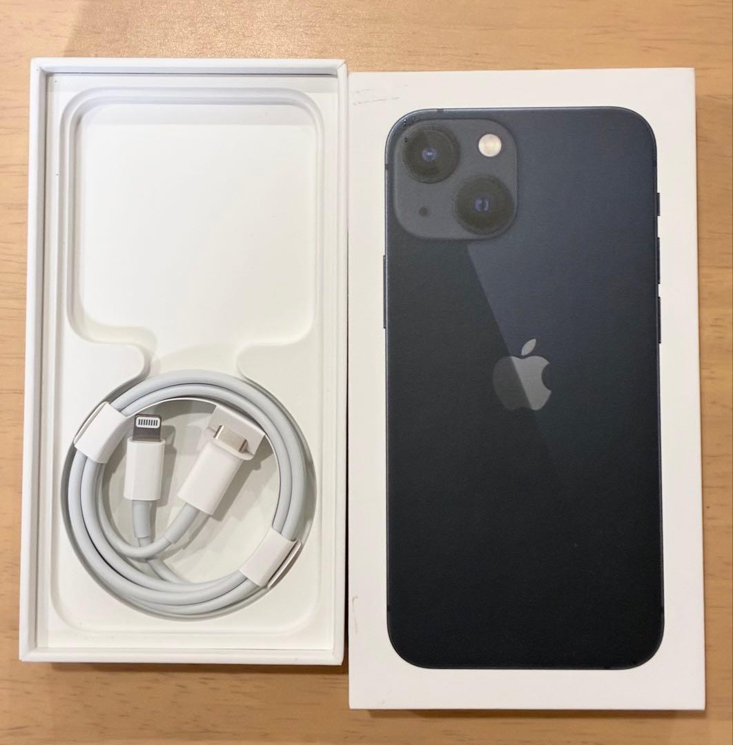美品 iPhone13 mini ミッドナイト128GB 箱ケーブル付