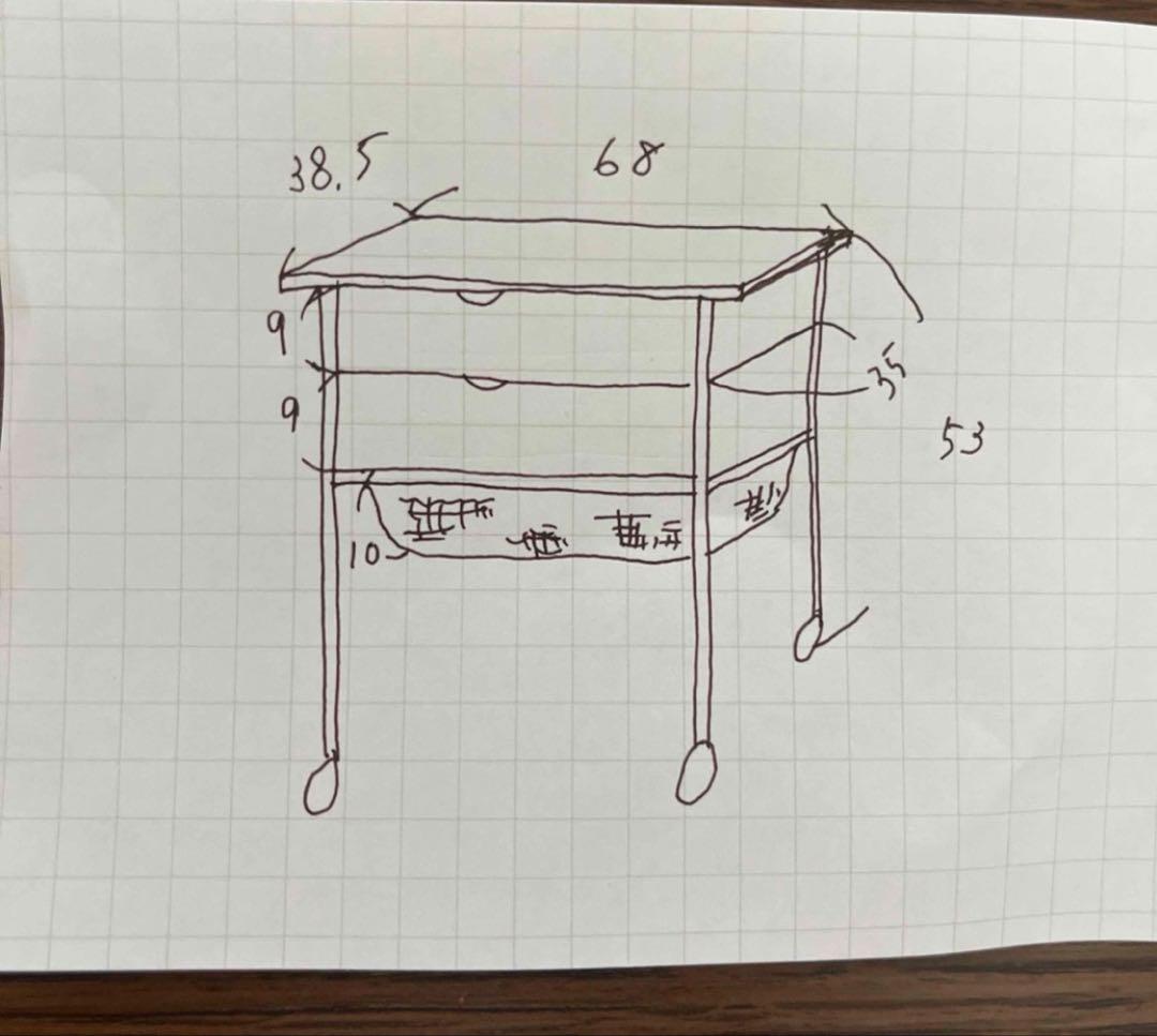 デンマーク家具 北欧ヴィンテージ ソーイングテーブル ミッドセンチュリー