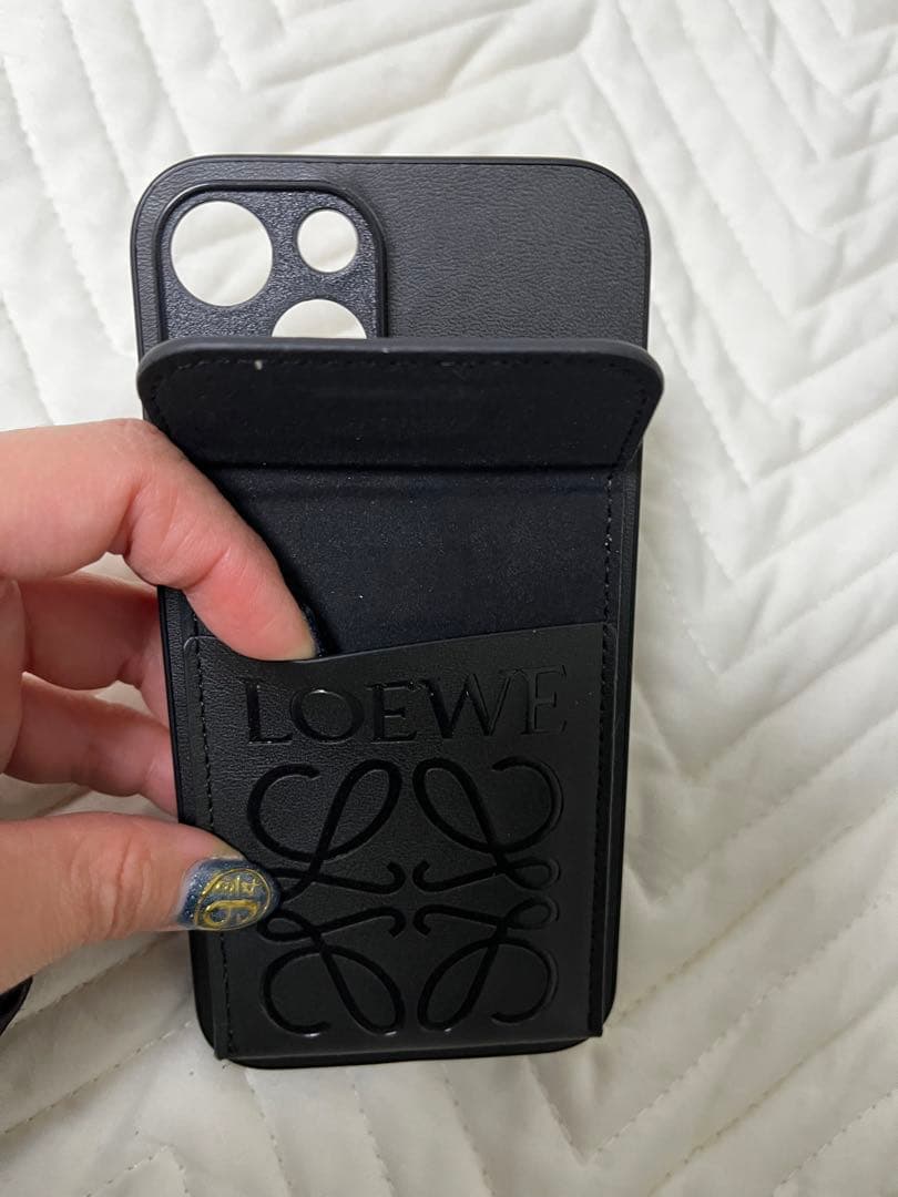 LOEWE ノベルティ ブラック iPhone14ケース カードポケット付き