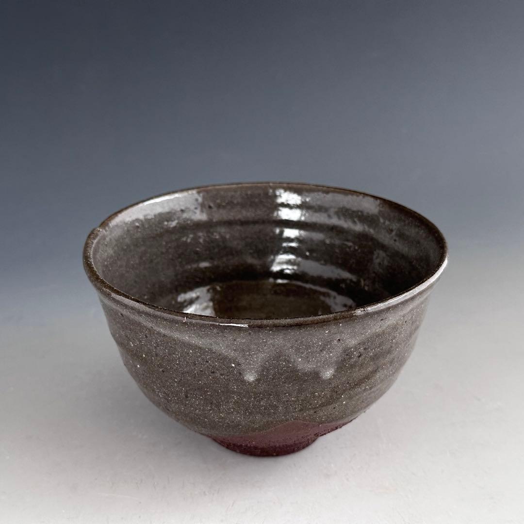 茶道具　灰釉　茶碗　大井沢焼　聴雪窯　土田健　共箱　山形　薄茶　抹茶　稽古　茶会