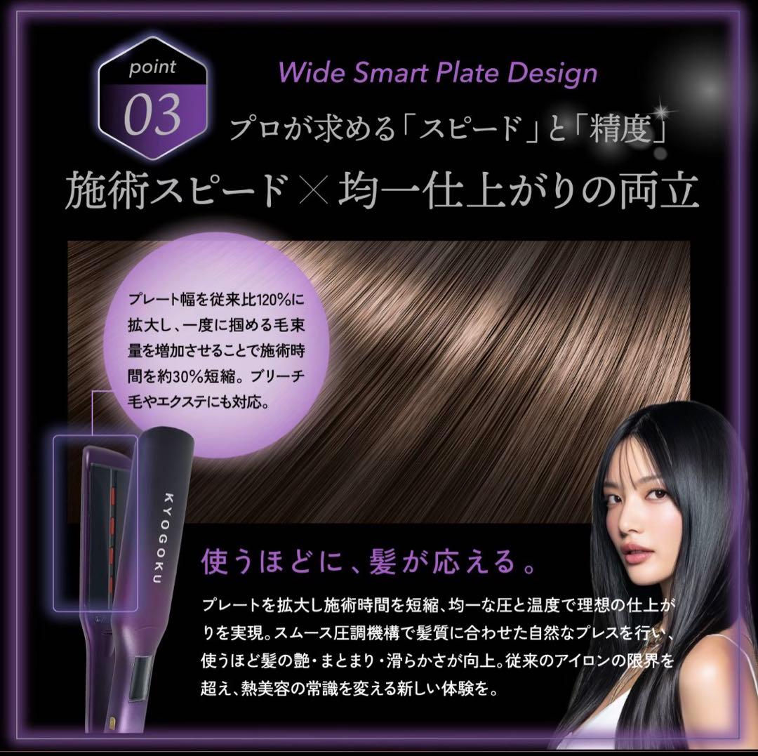 KYOGOKU ナノスリックケラチン ストレートヘアアイロンプロ
