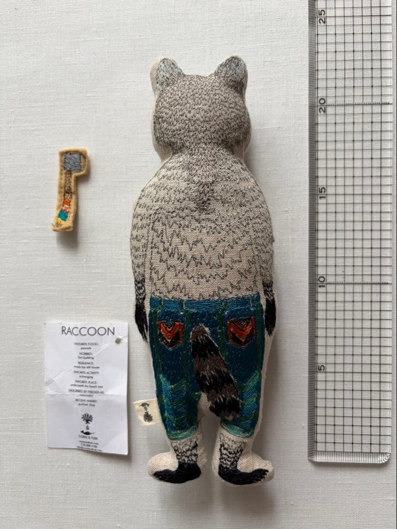 アライグマ RACCOONぬいぐるみ 約22cm