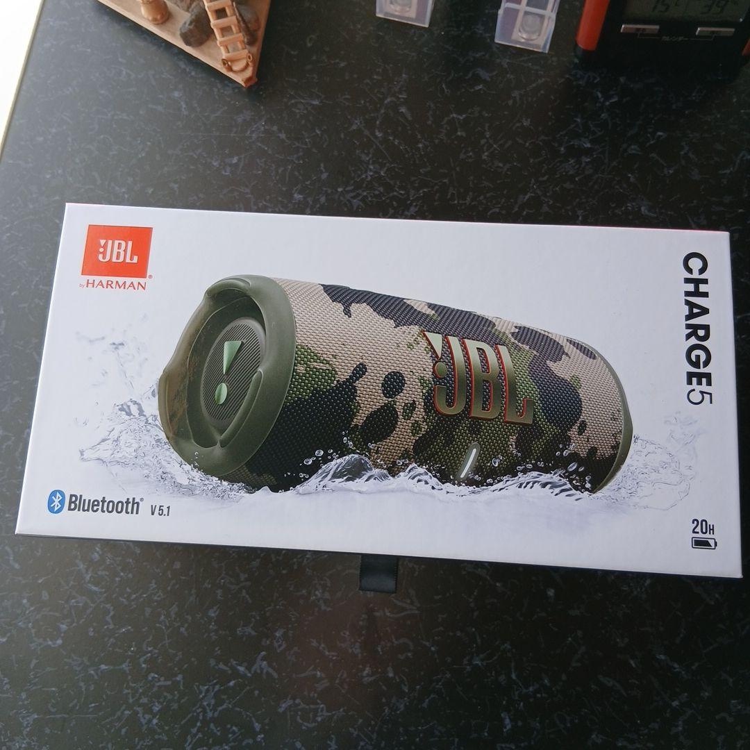 \"祈願\"箱ありJBL Charge5Bluetoothワイヤレススピーカー迷彩柄