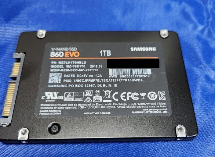 内蔵型SSD Samsung 860 EVO 1TB SSD TLC