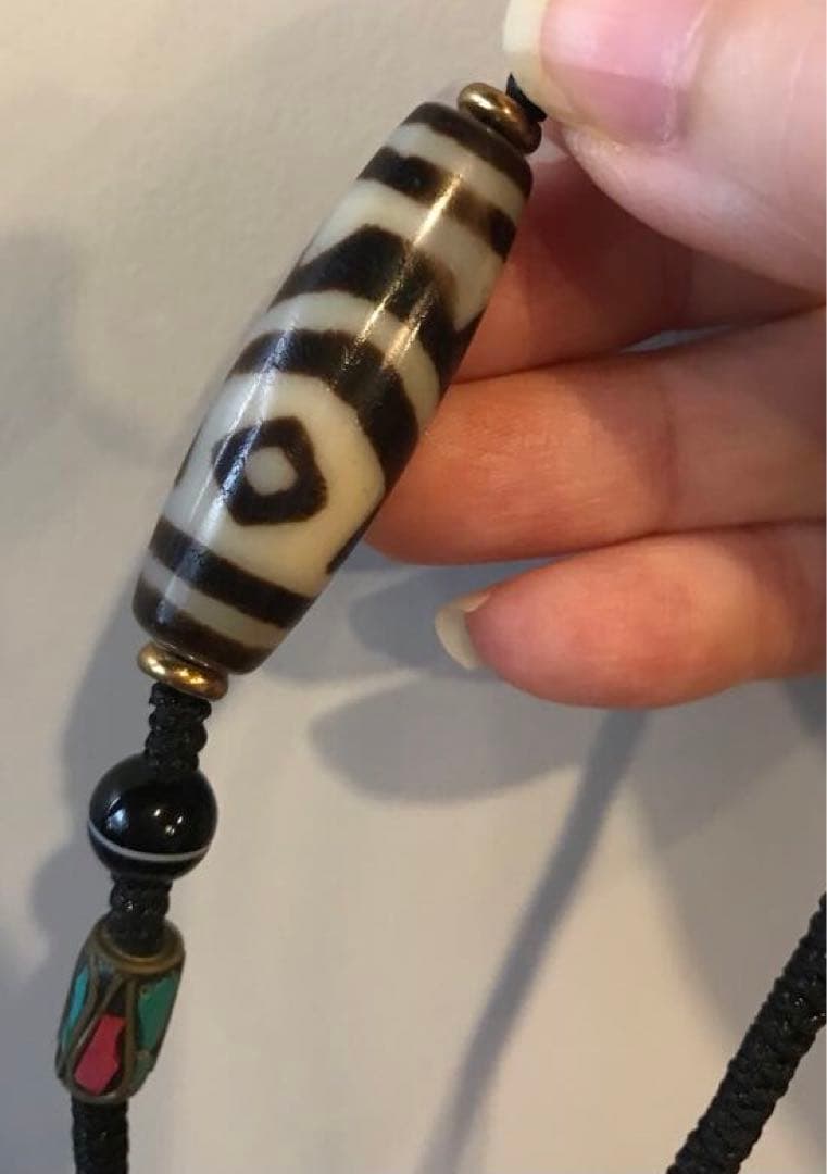 ☘️超レア 双魚金剛二眼天珠 ジービーズ Dzi　ネックレス