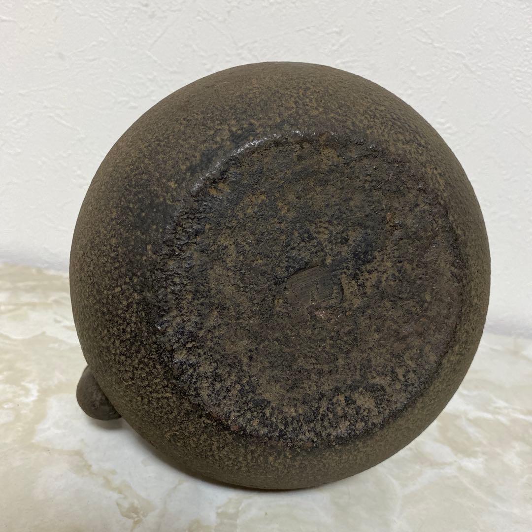 時代物 銅蓋 鉄瓶 m1