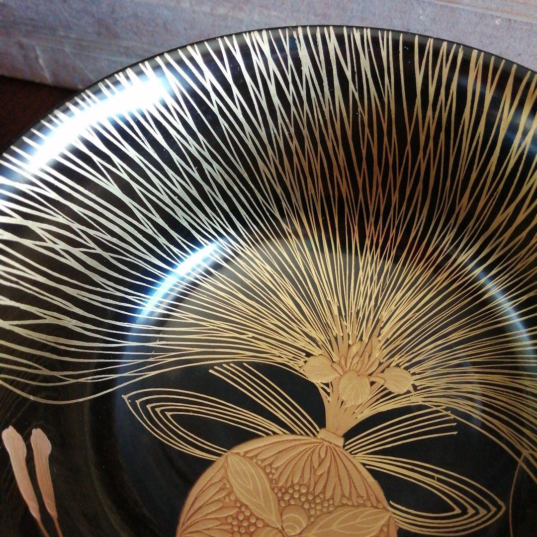 木製漆器　金蒔絵菓子鉢　14.5cm