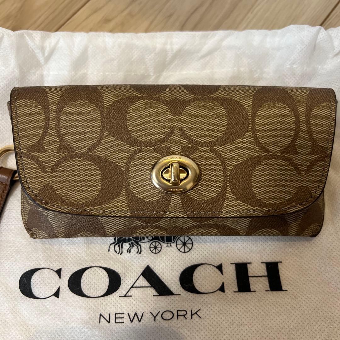 【美品】COACH ブラウン メガネケース
